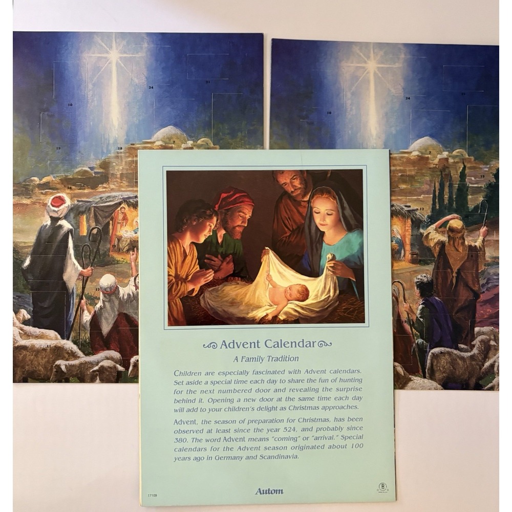 Manger Scene Numbered Flap Advent Calendar, Fun Holiday Activity, Religious Gift